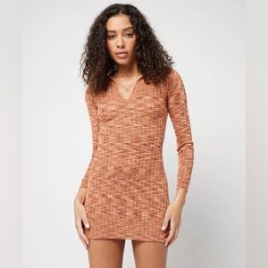 L*SPACE NWT M Aria space dyed long sleeve knit dress